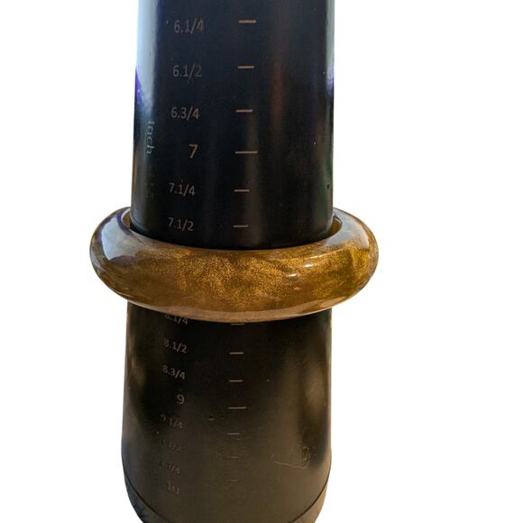 VTG Set of 2 Golden Shimmer Marbled Heavy (Nice Clank) Lucite Bangle Bracelets - Picture 8 of 9